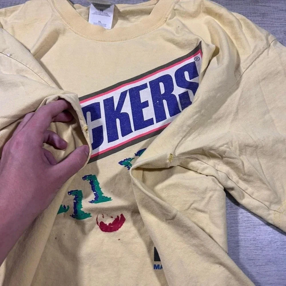 vintage Y2Kdistressed soccer, MLS Snickers promo T-shirt‎ size XL - Picture 3 of 7